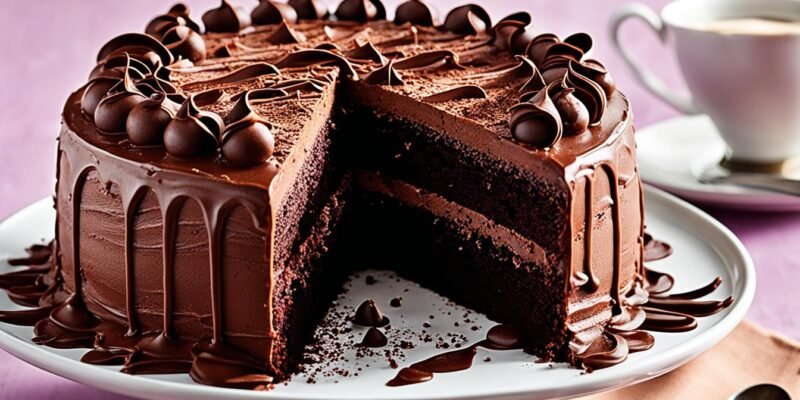 textura bolo de chocolate cremoso